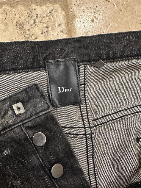 Dior x Hedi Slimane AW05 Black Grey Waxed Luster Denim